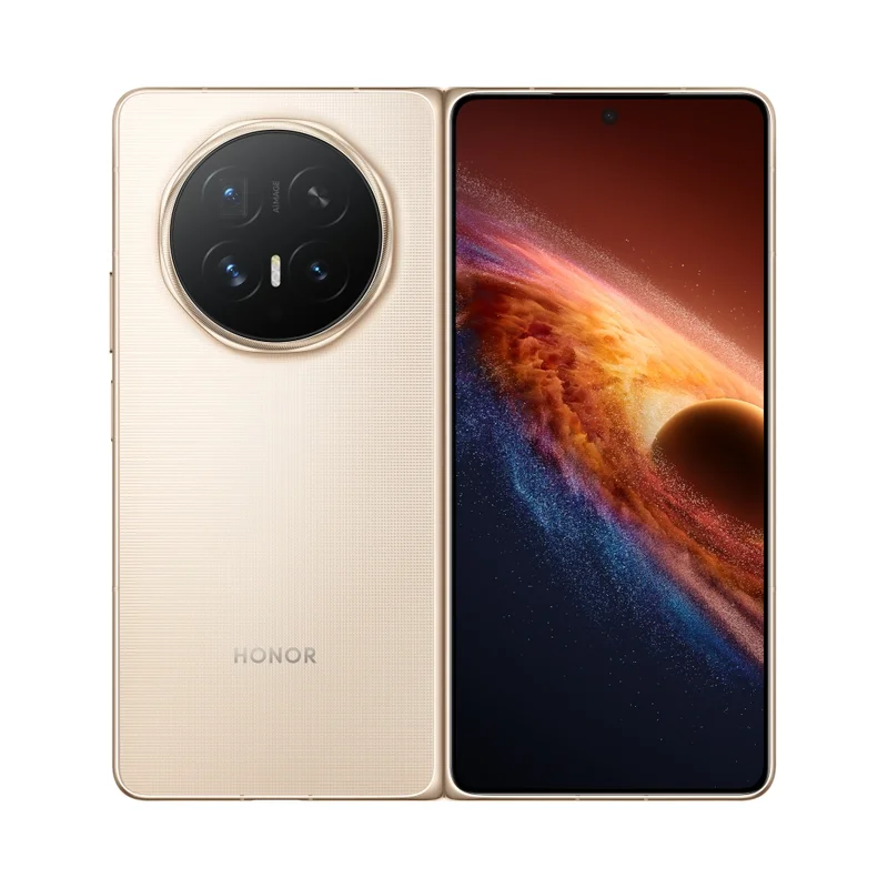 Honor Magic V6 Foldable, Gold, Phenom-N49D,  6.52", unfolded 7.95", OLED 2420x1080, unfolded 2352x2172, Snapdragon 8 Elite Gen 5, (2x4.6GHz +6x3.6GHz), 16GB, 512GB, 64+50+50MP/20+20MP, Li-Po 6 660mAh, FPT, BT, USB Type-C, Android 16, MagicOS 10