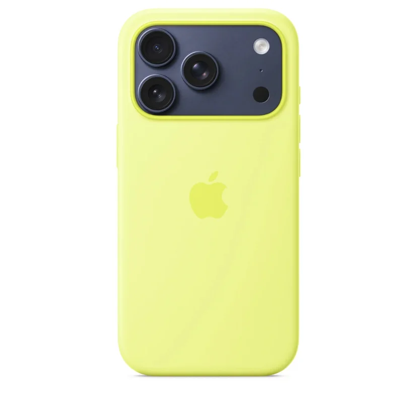 Apple iPhone 17 Pro Silicone Case with MagSafe – Neon Yellow