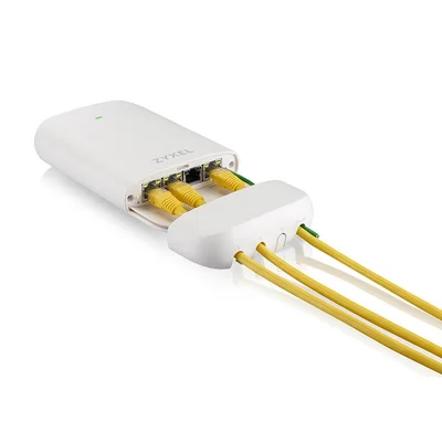 ZyXEL PoE12-3PD, 4 x 1Gb port PoE extender. 45W PoE budget, IP55 rated (outdoor)