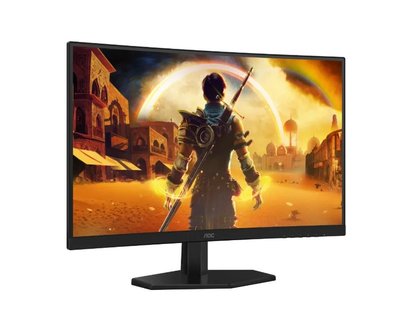 AOC C27G42E, 27" Curved 1500R, VA, WLED, 1920x1080@180Hz, 1ms GtG, 0.5ms MPRT, 300cd m/2, 3000:1, 80M:1 DCR, Adaptive Sync, FlickerFree, Low Blue Light, 2Wx2, Tilt, 2xHDMI, DP