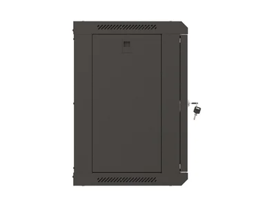 Lanberg rack cabinet 19" wall-mount 9U/540x350 (flat pack) with glass door black