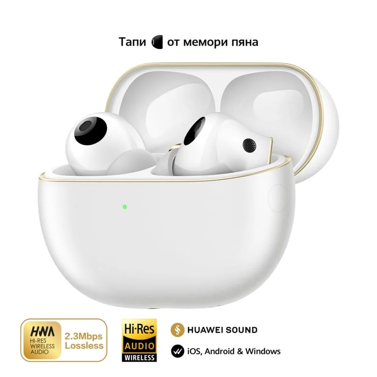 True Wireless слушалки HUAWEI – FreeBuds Pro 4 Piano-T180, бели