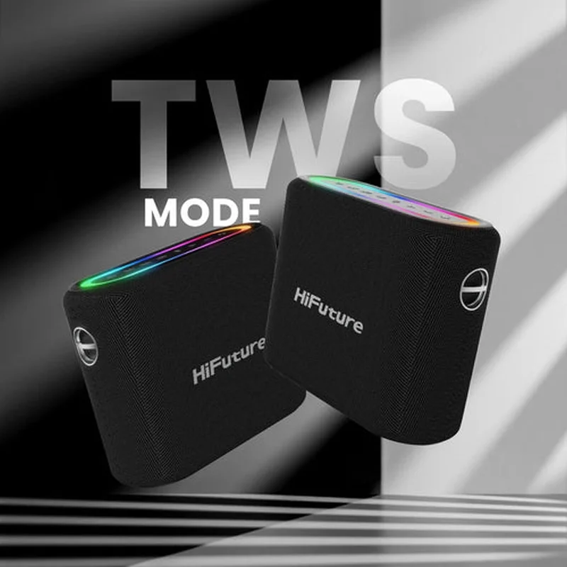 HiFuture Vocalist300 Black, 150W Output, Karaoke Enable, Two Wireless Microphone, 18000mAh Battery (Support Power Bank), RGB Lighting, Pair to Play (TWS Mode), Bluetooth 5.3