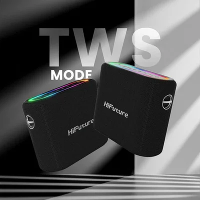 HiFuture Vocalist300 Black, 150W Output, Karaoke Enable, Two Wireless Microphone, 18000mAh Battery (Support Power Bank), RGB Lighting, Pair to Play (TWS Mode), Bluetooth 5.3
