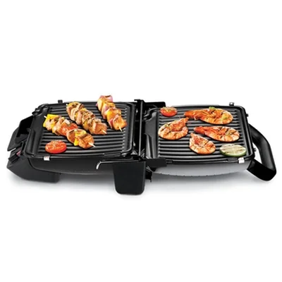 Грил Tefal GC306012 UltraCompact 600 Comfort, 2000W, 3 позиции, 600см², незалепващи алуминиеви плочи, свалящи се плочи