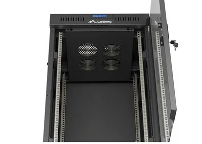 Lanberg Rack Cabinet 19" Free-Standing 22U/600X600 (FlAT Pack) With Glass Door LCD Black V2