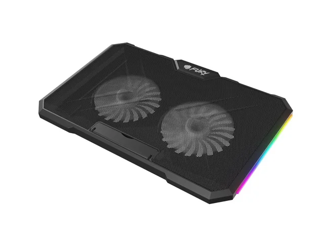Охладителна стойка за лаптоп Fury Gunbai G3 14.1"-17.3", 2 вентилатора, RGB LED, 2 USB