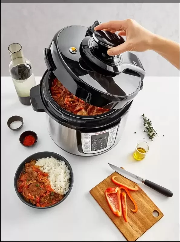 Мултикукър Tefal CY505EE0 6л, 1200W, с 25 автоматични програми, сребрист