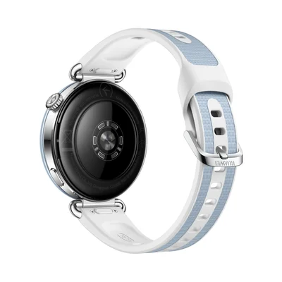 Смарт часовник Huawei Watch GT 7 Konsu-B39FB, 1.32" дисплей, HarmonyOS 6.1, синя и бяла каишка + True Wireless слушалки Huawei Freebuds SE 4 ANC, бели