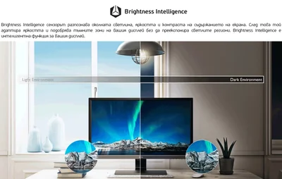 Монитор BenQ GW2283 21.5" IPS LED 1920x1080 5ms, 250cd/m2, 1000:1, 60Hz, говорители, Flicker-free, Slim Bezel, Черен