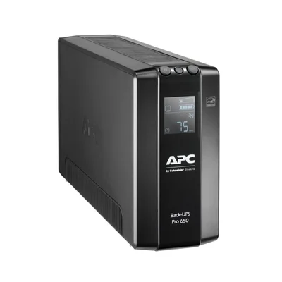 UPS APC Back-UPS Pro BR650MI, Line interactive, 650 VA, 390 W, 6 изхода, LCD дисплей