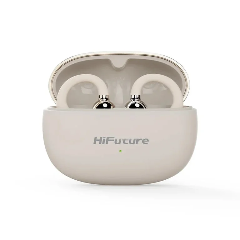Слушалки HIFUTURE FlexClip Champagne Gold, Open Ear Comfort, Bluetooth 5.4, до 30 часа, IPX5, 12mm Driver