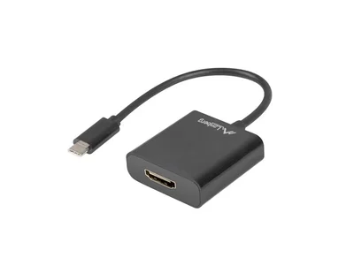 Адаптер USB-C (мъжки) към HDMI (женски) Lanberg 15 см, черен