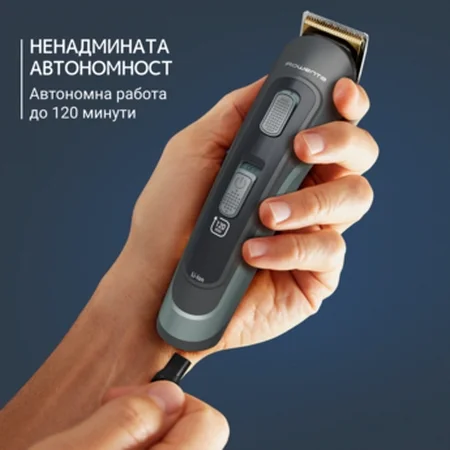Машинка за подстригване Rowenta – TN9444E0 Multigroomer 15 в 1, 15 степени, самонаточващи се ножчета, 120 мин. работа на батерия