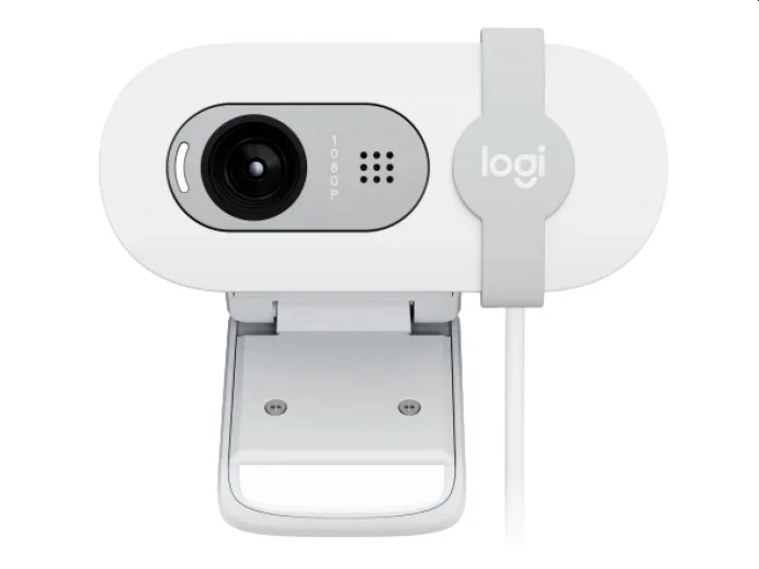 Уеб камера LOGITECH – Brio 100, Full HD, бяла