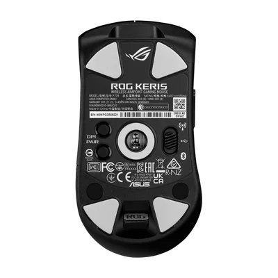 Asus ROG Keris Wireless AimPoint Gaming Mouse, Tri-mode connectivity (2.4GHz RF, Bluetooth, Wired), 36000 DPI sensor, 5 programmable buttons, ROG SpeedNova, Replaceable switches, Paracord cable, Black