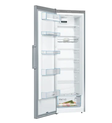 Bosch KSV36FIEP SER4, FS refrigerator, E, 186/60/65cm, 346l, 39dB, VitaFresh, EasyAccess shelves, SuperCooling, fan, display, handle, Stainless steel with fingerprint protection