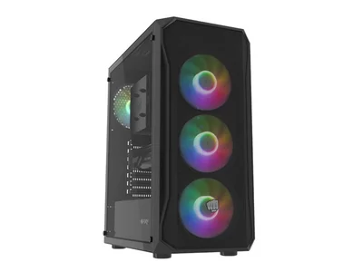 Кутия за компютър Fury Shobo SH4F RGB Middle Tower, прозорец, черна