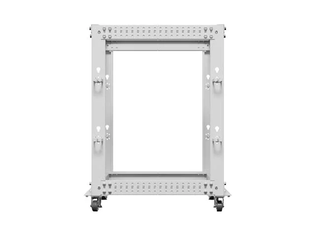 Lanberg open rack 19" 15U 600x600-1100 adjustable, grey