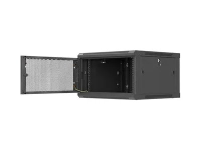 Lanberg rack cabinet 19" wall-mount 6U / 600x600 for self-assembly (flat pack), black