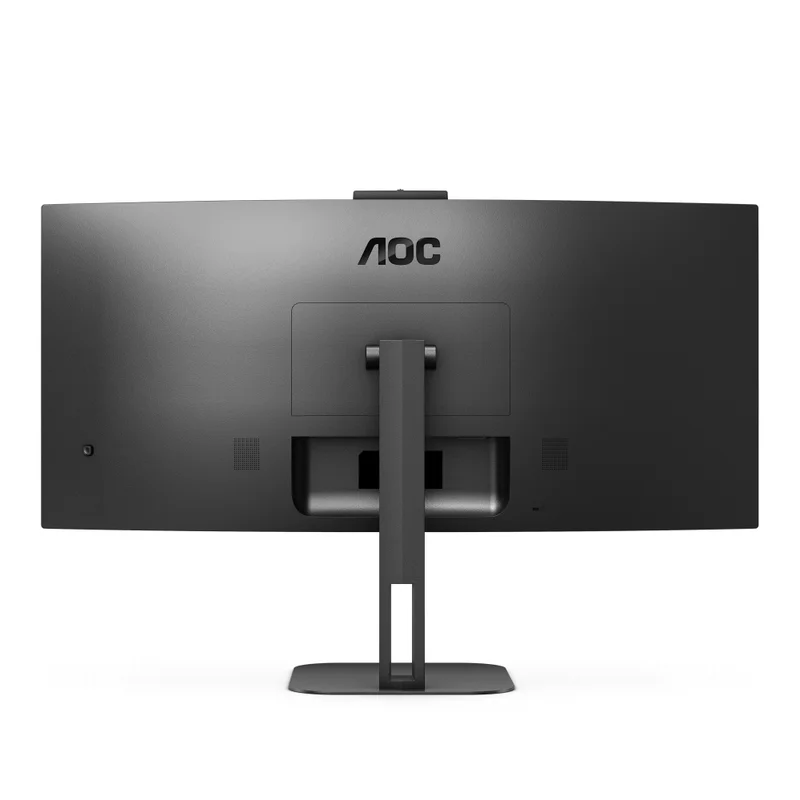 AOC CU34V5CW/BK, 34" Curved 1500R, VA, WLED, 3440x1440@100Hz, 4ms GtG, 1ms MPRT, 300cd m/2, 3000:1, 20M:1 DCR, Adaptive Sync, FreeSync, Low Blue Light, 5Wx2, 2MP Webcam, Tilt, Height Adjust, Swivel, HDMI, DP, USB hub