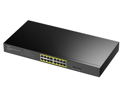 Суич CUDY – GS1016EPS2, 16 порта, PoE+, 2x SFP, 19"