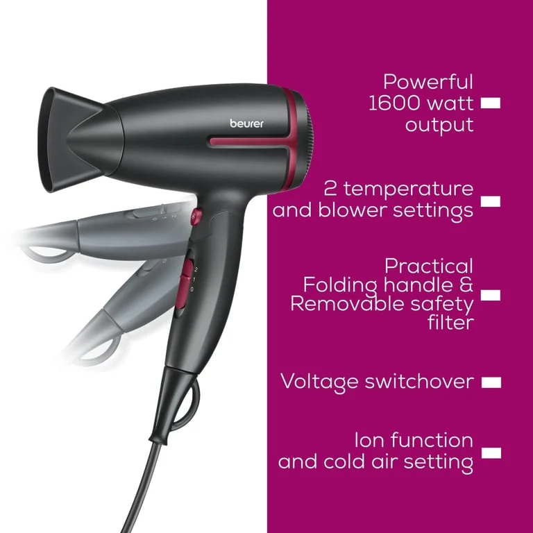 Сешоар Beurer HC 25 LE 2025 1600W Йонизираща функция Черен