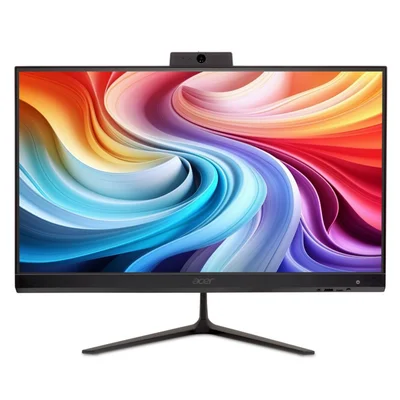 Acer Aspire C24-B, 23.8'' FHD IPS AiO 120Hz, AMD Ryzen 5 7430U (up to 4.30GHz, 19MB), 16GB DDR4 (1 slot free), 512GB SSD, no DVD, AMD Radeon Graphics, HDMI, USB 3.2, USB 2.0, Type- C, RJ-45, WiFi 6, BT 5.0, Glan,Tilt, Cam+mic, NO OS, Black