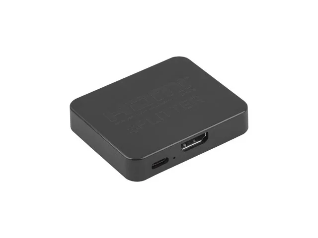 Lanberg Splitter Video HDMI->2x HDMI 4K + USB-C port, Black