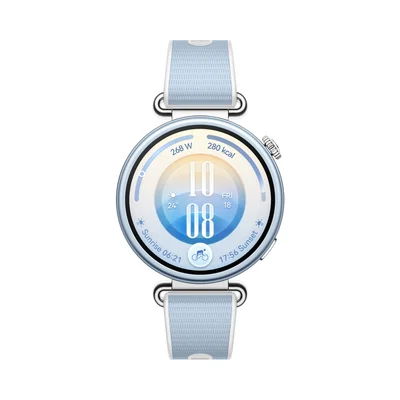 Смарт часовник Huawei Watch GT 7 Konsu-B39FB, 1.32" дисплей, HarmonyOS 6.1, синя и бяла каишка + True Wireless слушалки Huawei Freebuds SE 4 ANC, бели