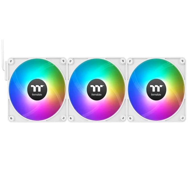 Thermaltake CT140 EX Reverse ARGB Sync PC Cooling Fan 3 Pack Magnetic Connect White