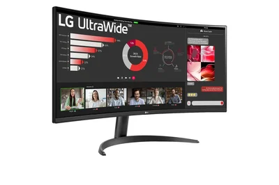 LG 34WR50QK-B, 34" UltraWide Curved, AG, VA, 5ms, 1ms MBR, 3000:1, 300 cd/m2, 21:9, WQHD 3440x1440, HDR 10, sRGB 99%, FreeSync, 100 Hz, HDMI, DisplayPort, Tilt, Reader Mode, PBP, Headphone Out, Black