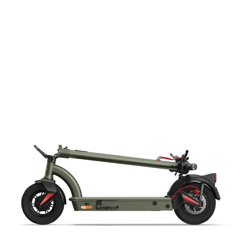 Sharp Electric Scooter, Range per charge: 35 km, 350W Motor, LED Display, e-ABS, USB Charging Port, Bluetooth, IPX4 certification, 10" Pneumatic tyre, Triple brake system, Rear Suspension, Max load: 120 kg, Olive Gray