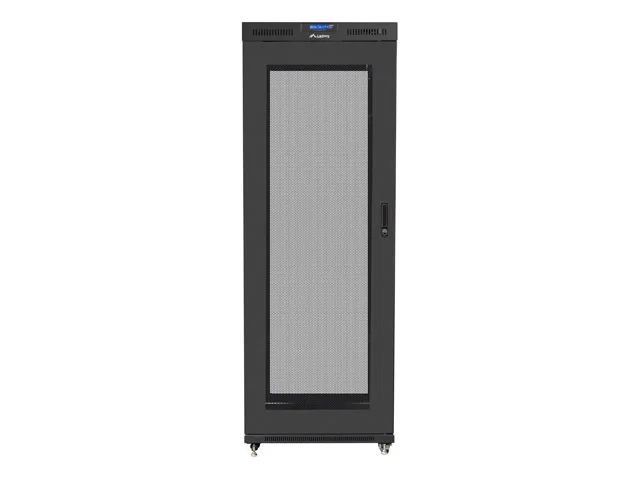 Lanberg rack cabinet 19" free-standing 27U/800x1000 (flat pack) with glass door lcd black v2