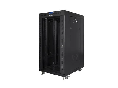 Lanberg rack cabinet 19" free-standing 22U/800x800 (flat pack) with glass door lcd black v2