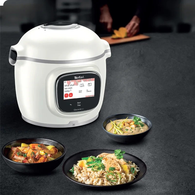Мултикукър Tefal Cook4me Connect Touch PRO CY9441F2, 6L, вградена везна, Wi-Fi, бял