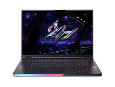 Acer Predator Helios 18 AI, PH18-I71-93T3, Intel Core Ultra 9 290HX Plus (up to 5.50GHz, 36MB), 18" WQXGA (2560x1600) IPS Mini LED 250Hz, 2*32GB DDR5, 2*1TB NVMe SSD, RTX 5080 16GB GDDR7, WiFi 7, RG-45, BT 5.4, MicroSD, FHD Cam, Win 11 Pro, Black
