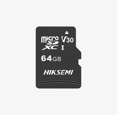 Hiksemi microSDXC 64G, Class 10 and UHS-I TLC, Up to 92MB/s read speed, 30MB/s write speed, V30 with Adapter