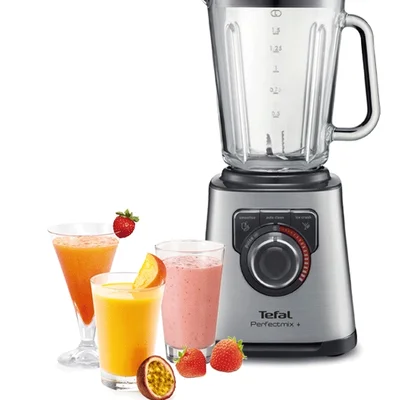 Tefal BL811D38, Mastermix Premium Blender, 1200 W, Thermo jug of impact glass, Total capacity: 2l, Speed control button, 6 removable blades, 3 programs, stainless steel