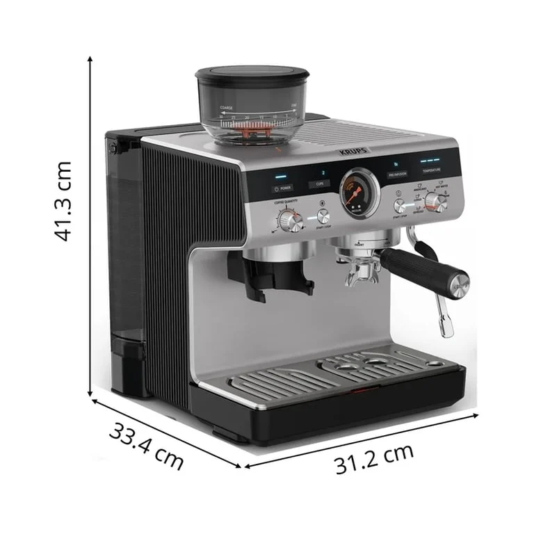 Кафемашина Krups XP804T10 Espresso с мелачка Precision Plus