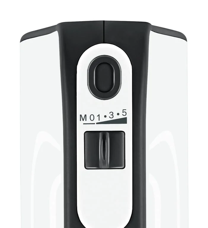 Bosch MFQ4020, Hand mixer, Styline, 450 W, with innovative FineCreamer stirrers, blender attachment, 5 speed settings, additional pulse/turbo setting, White -black