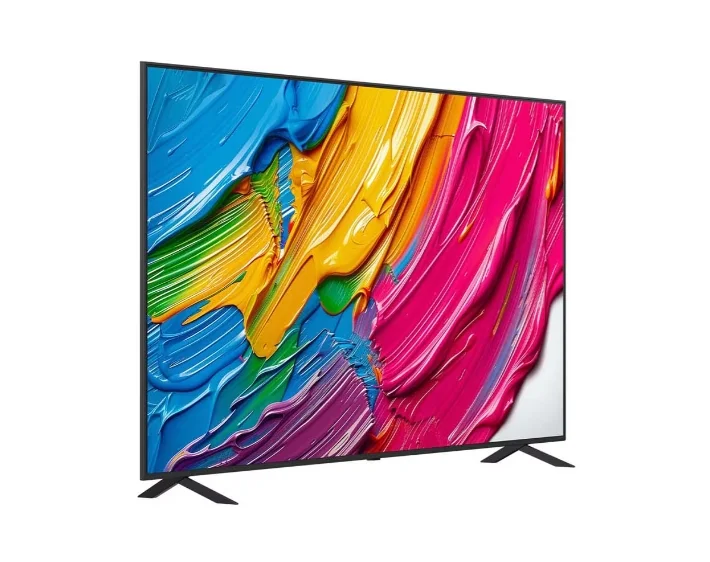 LG 86QNED80A3A, 86" 4K QNED HDR Smart TV, 3840x2160, DVB-T2/C/S2, Alpha 7 AI Processor, HDR10 / HLG, webOS 25 ThinQ, VRR / ALLM / HGiG, 4K Upscaling, WiFi 5, Voice Controll, Bluetooth 5.1, AirPlay 2, LAN, CI, HDMI, SPDIF, Google Cast, 2 pole Stand