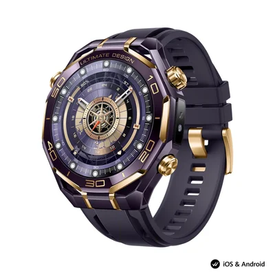 Huawei  Watch Ultimate Design Royal Gold, Long-B69, Purple ceramic bezel with 18K gold