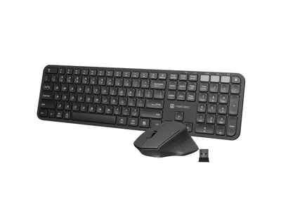 Комплект безжична клавиатура и мишка NATEC Octopus 2, US Layout, Bluetooth и 2.4 GHz, черен