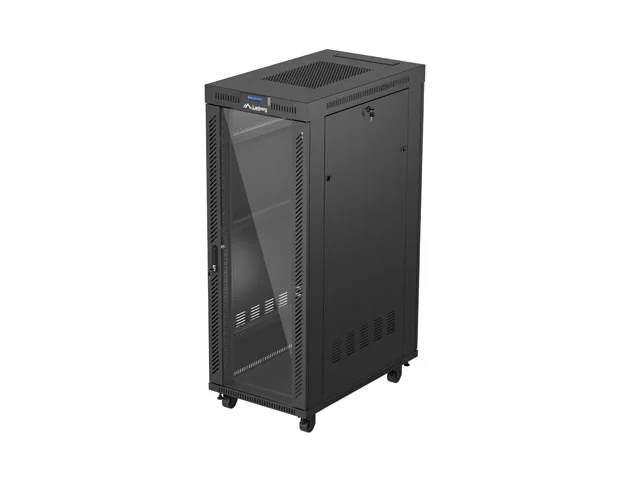 Lanberg rack cabinet 19" free-standing 32U/600X1000 (FLAT PACK) with glass door LCD black