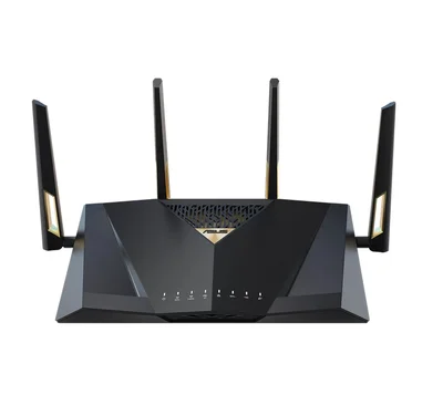 Asus Gaming Wireless Router, RT-BE88U, BE7200, Dual-Band, Quad-Core 2.6GHz CPU, 256MB/2GB Flash/RAM, 4K-QAM, MLO, 10G dual-port, SFP+, 2.5G quad-port, AiProtection Pro, Adaptive QoS, VPN Fusion, Instant Guard, IPTV, OFDMA, MU-MIMO, AiMesh, Black