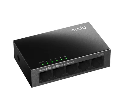 Cudy GS105 5-Port Gigabit Metal  Switch, 5 10/100/1000M RJ45 Ports, Desktop Metal Case