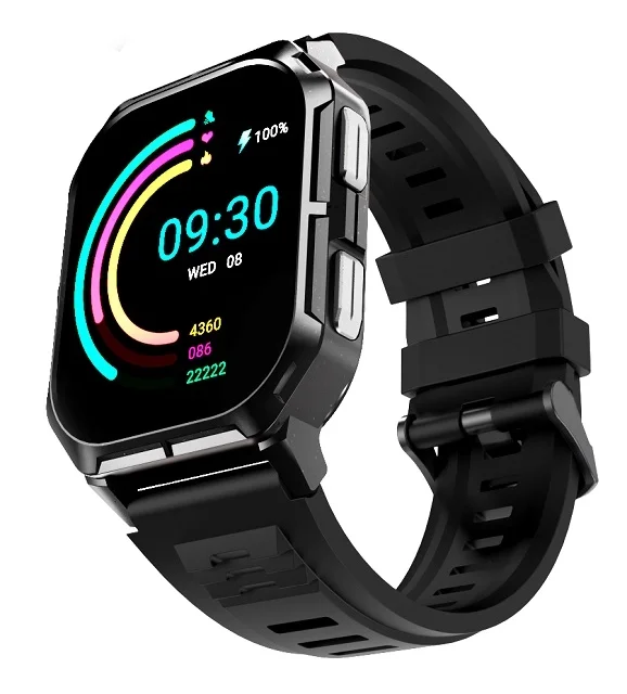 HiFuture Ultra 3 Black, 2.0" IPS, 240x296, Bluetooth Call, IP68 Waterproof, 24/7 True Heart Rate & Blood Oxygen Sensor, Up to 7 days daily use, 100+ Sports Mode