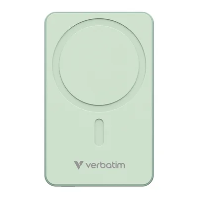 Verbatim Charge 'n' Go Essentials Power Bank Magnetic Wireless 10000mAh Green