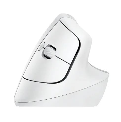 Безжична вертикална мишка Logitech Lift, Bluetooth, ергономична, бяло/пастелно сиво